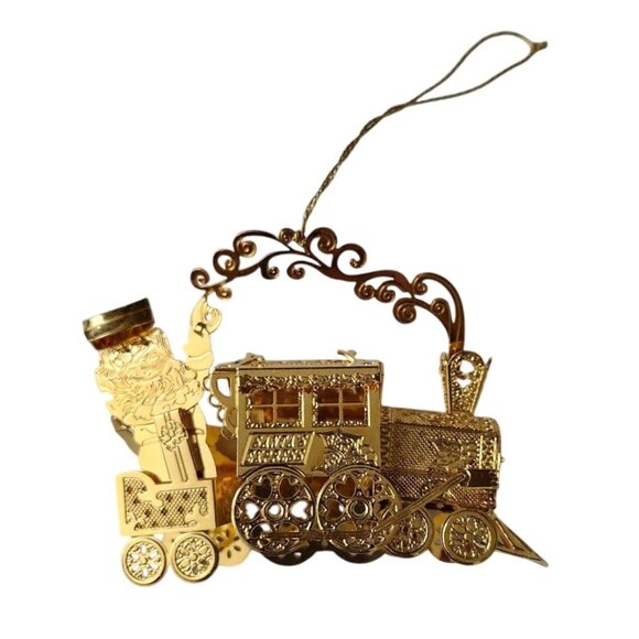 Danbury Mint 1998 Gold 23K Plated 3D Christmas 7 Ornaments - Picture 9 of 15